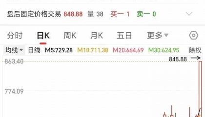 848.88元！寒武纪股价创历史新高，市值超3551亿元
