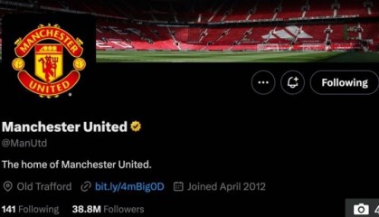 太阳报：曼联在被淘汰后不久，将官方X账号简介改为“曼联之家”