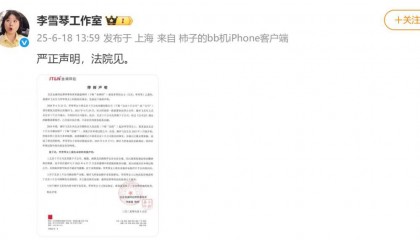 李雪琴方回应被实名举报：谢田飞已不是股东，法院见！