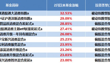 悄悄反弹30%！消费主题基金强势上涨-基金频道-和讯网