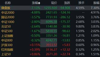 200余股遭跌停！50亿元以下占8成，小微盘指均创新低，目前估值水平一览